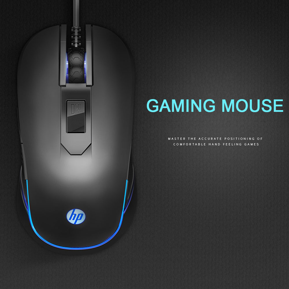 HP M200 Gaming Mouse Macro Wired Ergonomics 2400 DPI RGB Silent Game Mouse for PC Computer Laptop Mice Pro Gamer