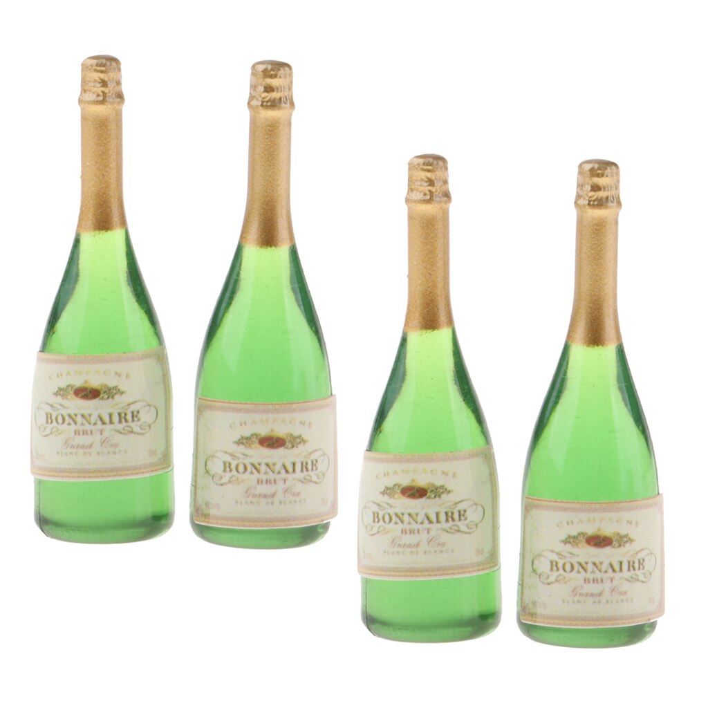 Zerodeko Lot de 16 mini bouteilles de vin pour maison de poupée, meubles de maison de poupée, échelle 1 à 12, mini bouteilles de vin rouge, bouteilles de vin miniatures, décoration pour