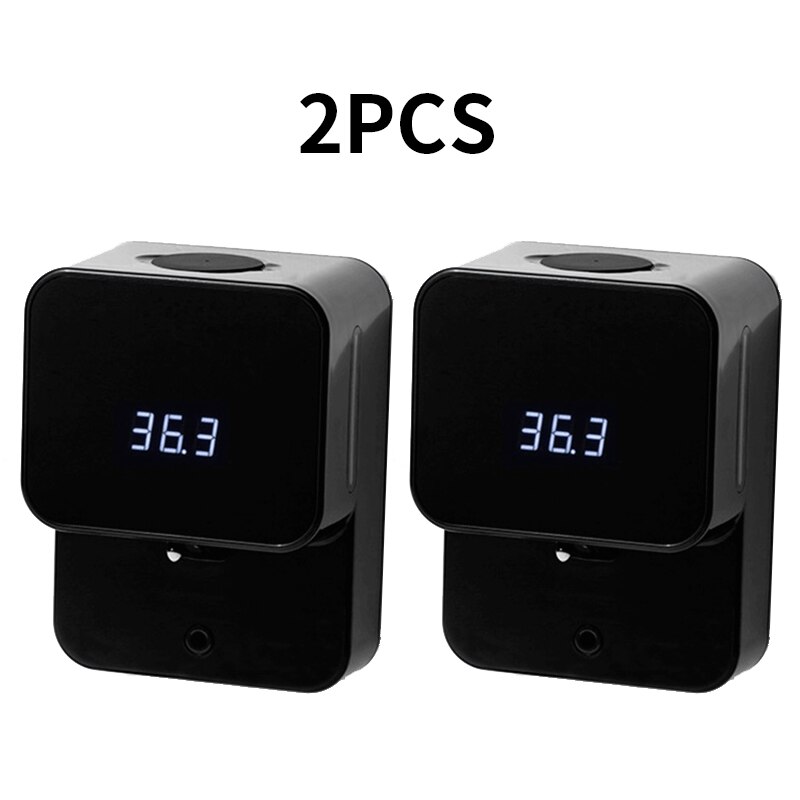 Automatic Soap Dispenser USB Rechargeable Foaming Touchless Hand Free Portable Foam Liquid Soap Dispenser for Bathroom Kitchen: E 2Pcs Type black