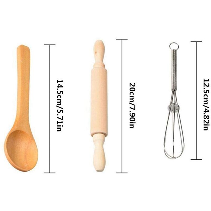 Kids Baking Chef Set Children Bakeware Kit Include Apron Cooking and Baking Set Chef Role Pretend Play Costume