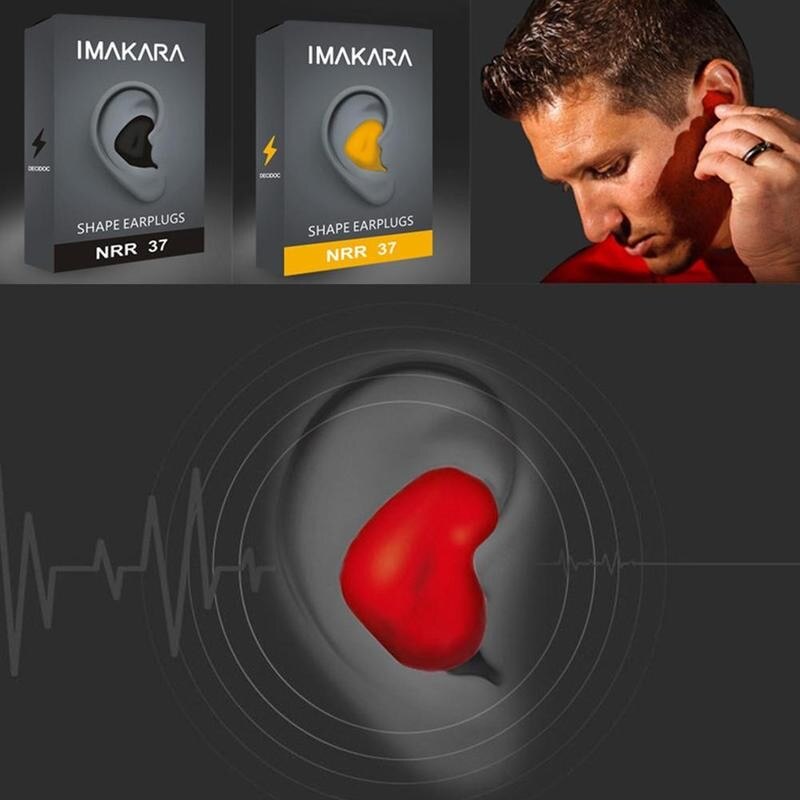 Moldable Shaped Anti-noise Ear Plugs 85% Noise Reduction Sleeping Protection Soft Anti-Snoring Health Care Earplugs