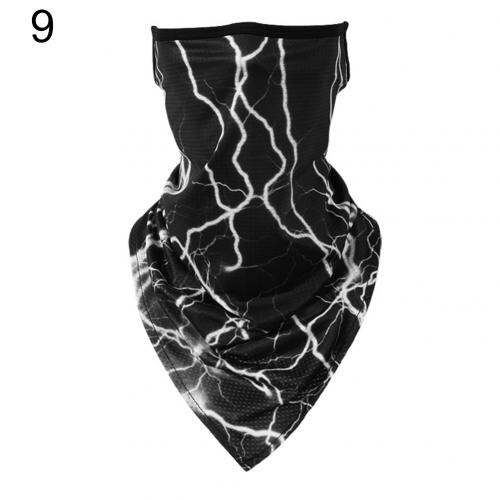 Spandex Flame Teeth Print Breathable Dust Proof Anti UV Face Cover Bandana Neck Gaiter: 9