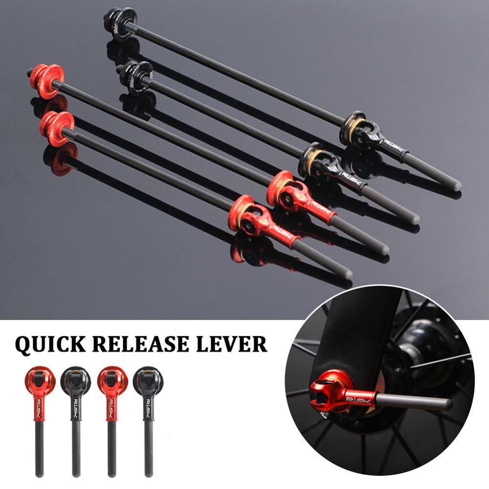 Bicycle quick release rod Mountain bike titanium alloy quick release Carbon fiber titanium shaft quick release rod Road wheel hu