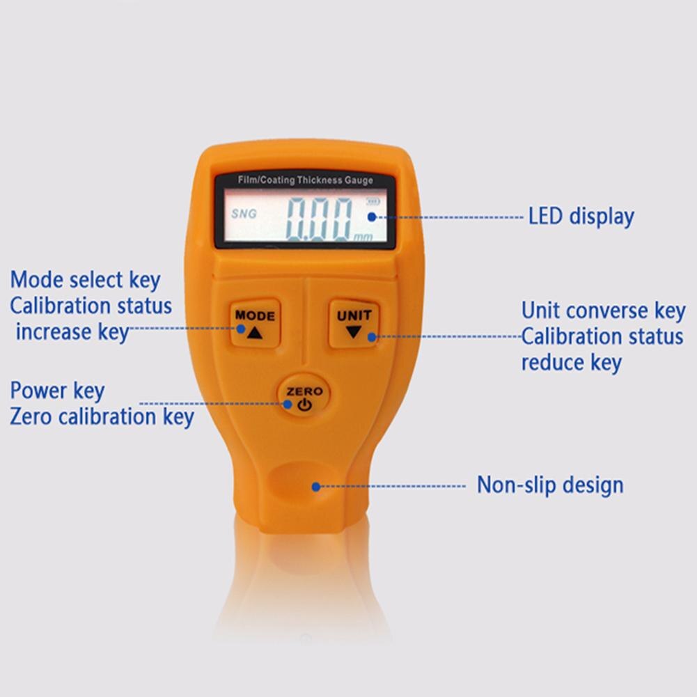 GM200 Coating Painting Thickness Gauge Tester Ferrous Metal Lacquer Film Thickness Gauge Tool