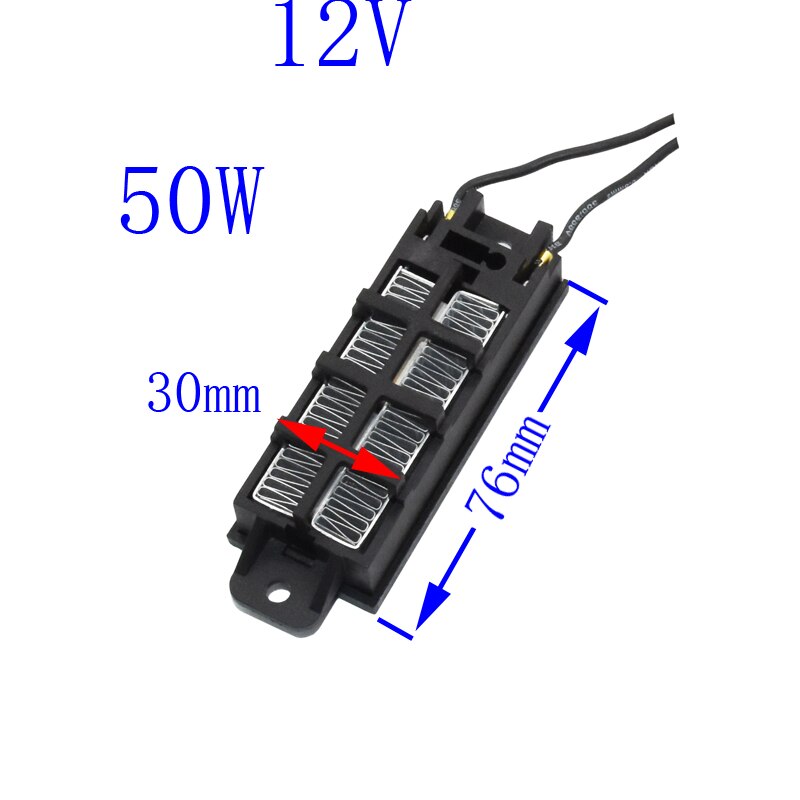 1 adet otomatik termostat Ptc ısıtıcı standı ile oluklu şerit küçük uzay isıtma 50w 12v (AC/ DC) diy ısıtma aletleri: Default Title