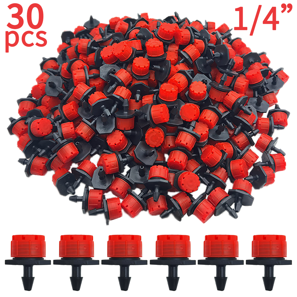 OASIS 30-1000PCS 4/7mm Garden Irrigation Nozzle Adjustable Dripper Watering Sprinkler Emitter Micro Drip Balcony Yard Greenhous: WHITE