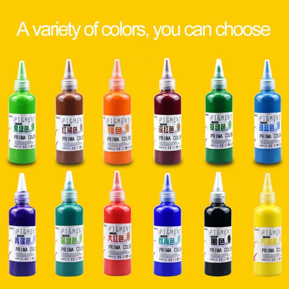 Multicolor Kindergarten School Painting Art Student Art Watercolor Paint Finger Washable Big Toddler Child Paints Diy Paint B3a4