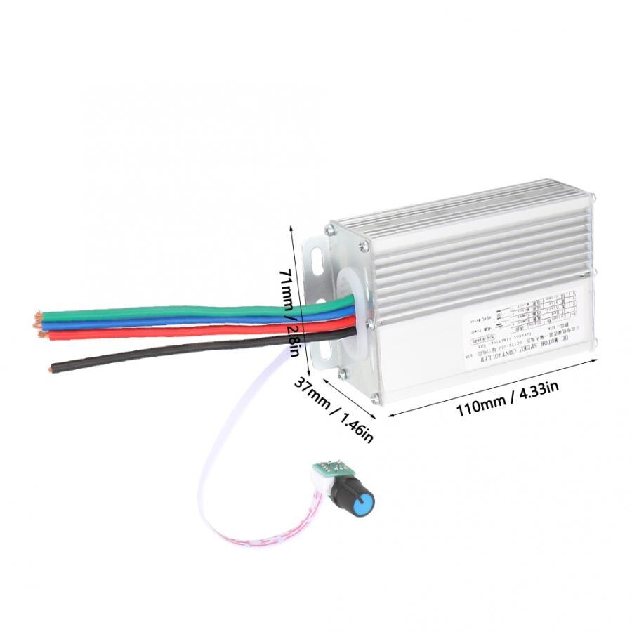 PWM DC 12~60V Brush Motor Speed Controller 40A 60A Motor Speed Governor Regulator For Electric Bicycle E-bike Scooter