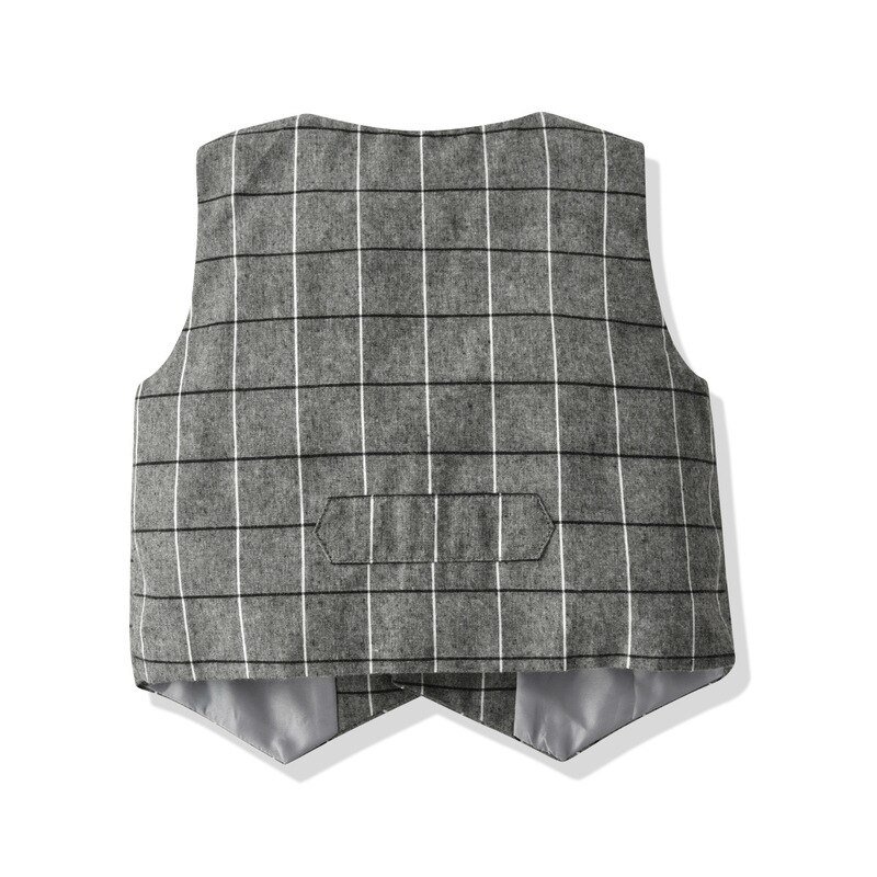 Engelsk stil småbørn drenge prins afslappet vest enkeltradet herrer bryllup plaid vest børn drenge tøj 1 2 3 4 5 6 y