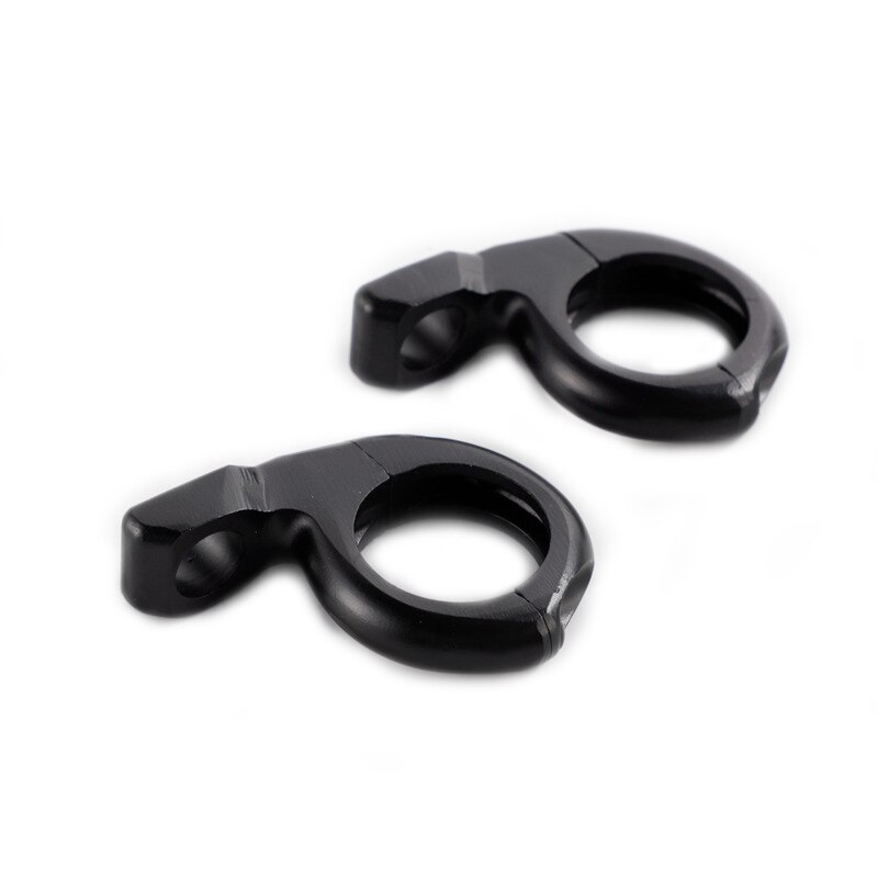2 stücke 1 ''25mm Motorrad Aluminium Lenker 10MM Spiegel Adapter Blinker Halterung Klemme: Schwarz