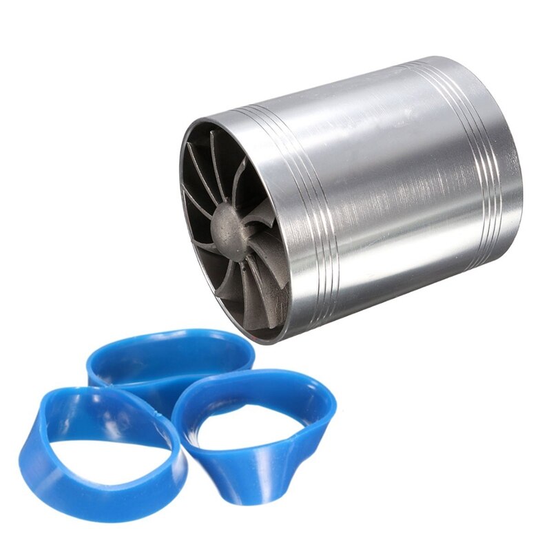 BCSMMCAR Electric Turbo Supercharger Fan – 3.2A Double Fan – Universal Fit – 60x60mm – 10000 RPM