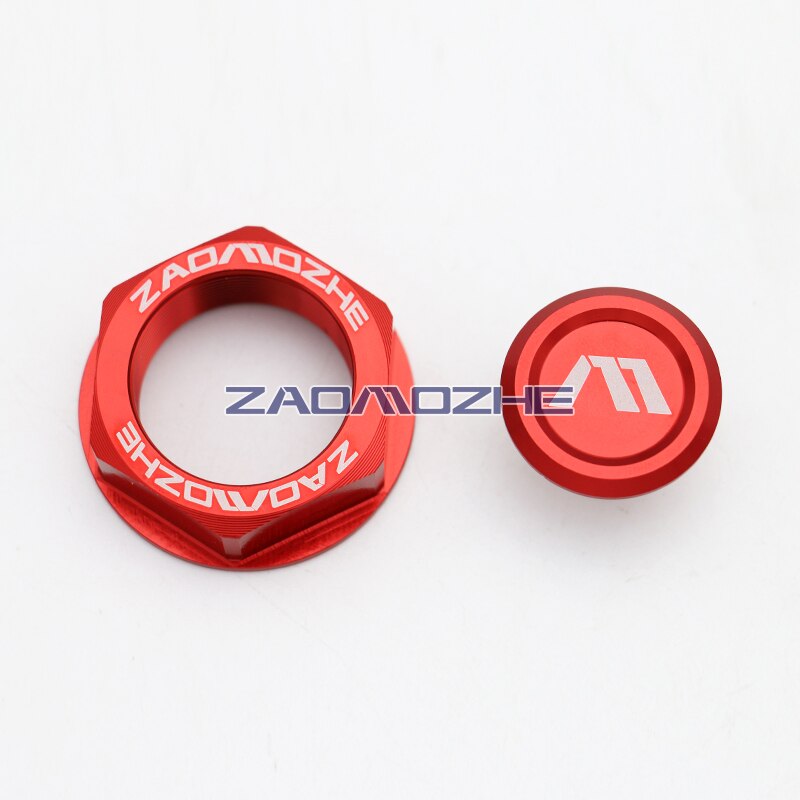 For suzuki GSXR 600 GSX-R600 GSXR750 GSX-R 2006 Motorcycle CNC aluminum alloy Triple clamp Screw Cover Stem Nut Set M28: red  belt logo