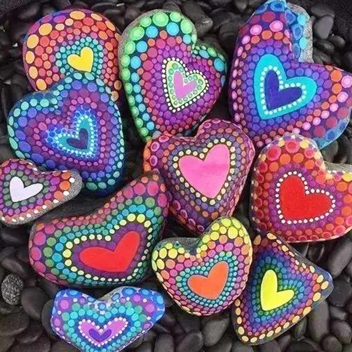 Juego de punteo de Mandala para pintura de rocas para mujer