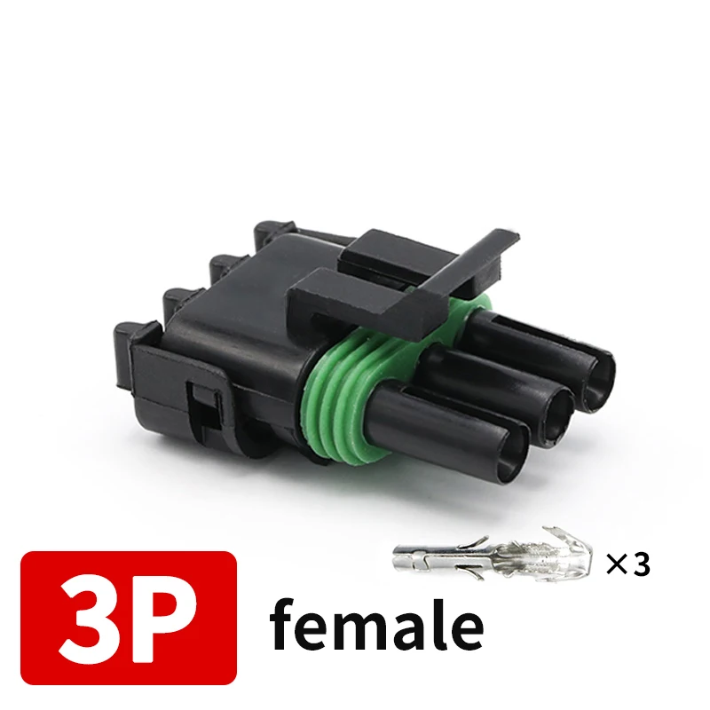Delphi 2,5 Serie 1/2/3/4/6 Stift Automobil Wasserdichter Steckverbinder Männlich Weiblich Steckdose Anschlusshülle: Gelb