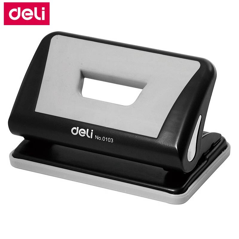 Deli 0103 Office Desk 6mm Hole punch binding hole punch two holes distance 80mm punch papers capacity 10 pages 80g