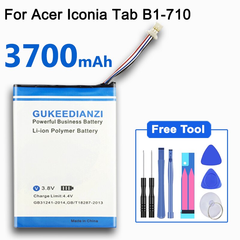 GUKEEDIANZI BAT-715 Battery - 3700mAh - 3-Wire - for Acer Iconia Tab B1 Series