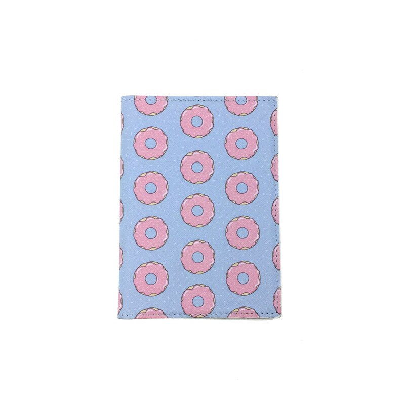 beignet licorne motifs protège-passeport femmes et hommes voyage passeport couverture en cuir avec 6 styles pour choisir: Bleu