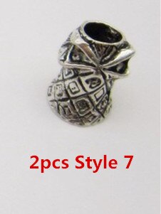 2pcs-7pcs skull styles viking hair braid dread dreadlock beard beads tube rings approx 4.5-5.5mm hole for hair accessories: 2pcs Style 7