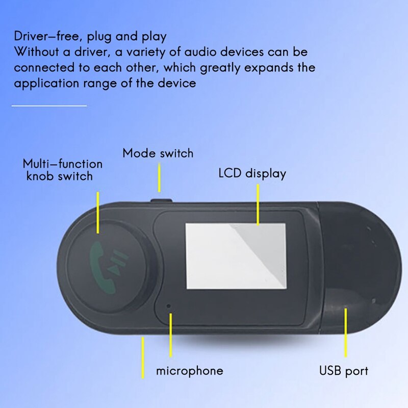 Lcd Met Screen Usb Bluetooth Audio Receiver Zender Tv Computer Audio Zender