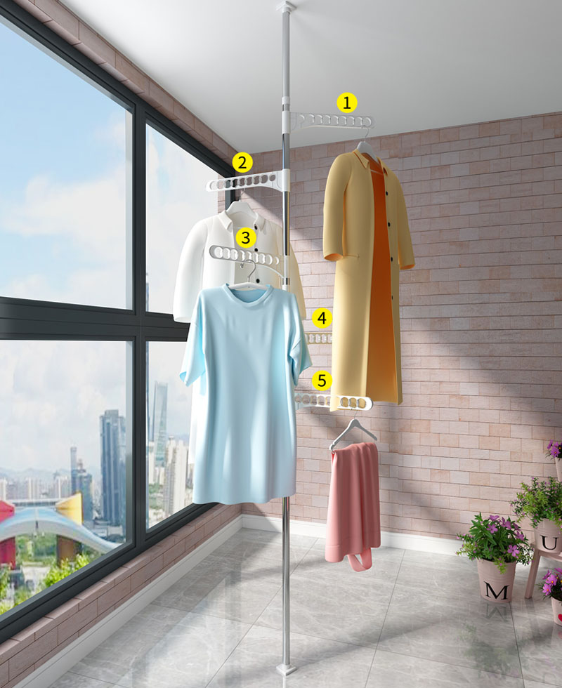indoor vertical clothes hanger stand space savers Balcony Drying Racks bedroom Coat Rack wardrobe clothes storage rack