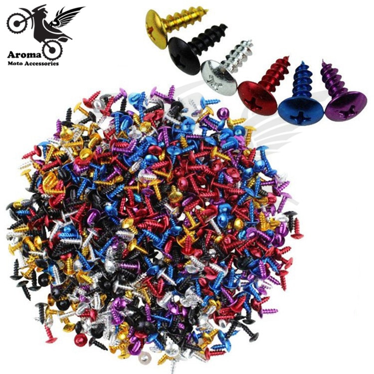30pcs Modified screws refires motorbike multicolour screws moto Ornamental Mouldings motocross Accessories motorcycle tip screw