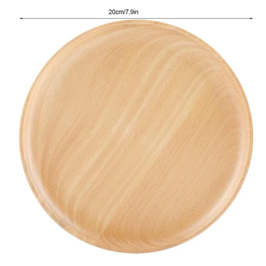 Miljøvenlig bøgetræ rund fad frugt / servering af mad & bageri til daglig brug