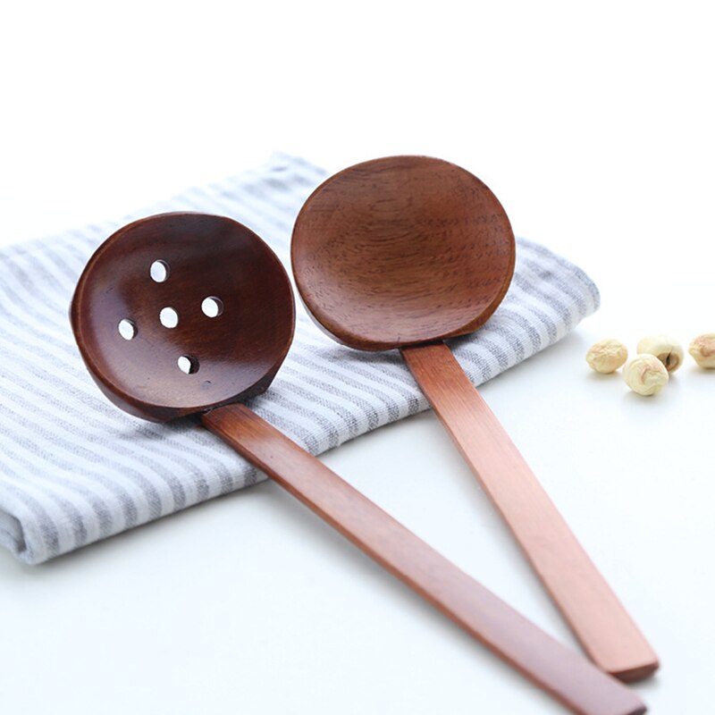 Japanese Bamboo Handle Tortoise Shell Spoon Pot Spoon Soup Spoon Ramen Spoon Nanmu Material Soup Spoon Pot Spoon