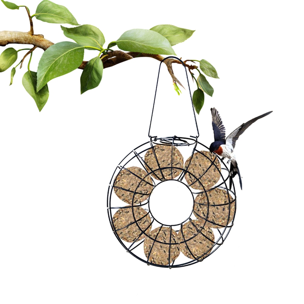 Bird Hanging Feeder Fat Ball Wild Bird Seed Feeder Outdoor Feeding Station for Garden Backyard