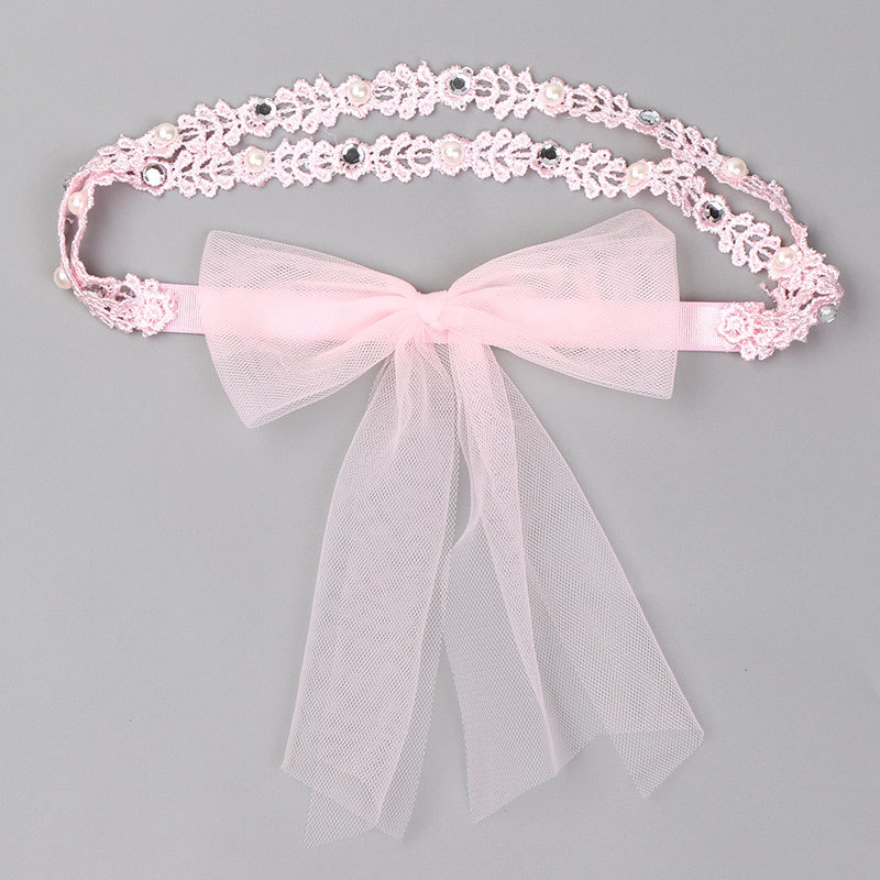 Vintage piger perle pandebånd vintage dåb pandebånd rhinestone baby hovedbeklædning baby hår tilbehør første fødselsdag kostume