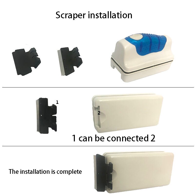 Rasqueta limpiadora de algas para acuario, cepillo magnético, herramientas para acuario,