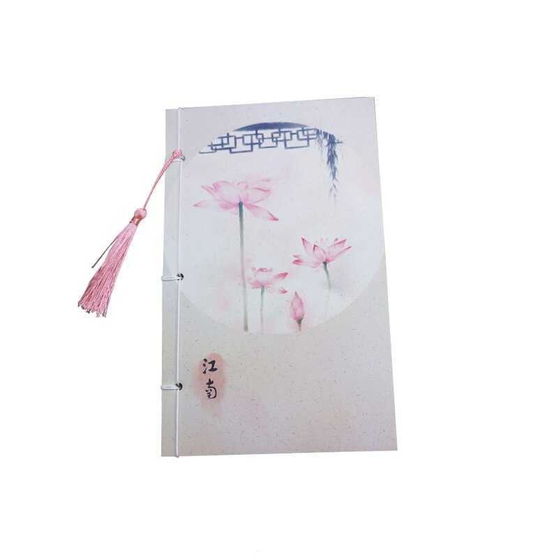 Vintage Notebook Chinese Style Notebook Retro Tassel Handmade Sketchbook Diary Book Stationery School Supplies