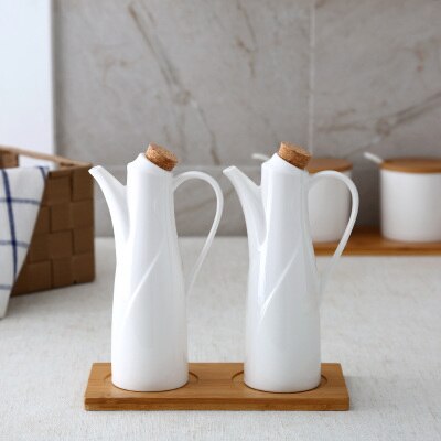 Bouteille de Sauce soja en céramique | Bouteille de vinaigre, ustensile de cuisine, pot à huile, tasse d'huile d'art, Pots de vinaigre, salière de cuisine: C