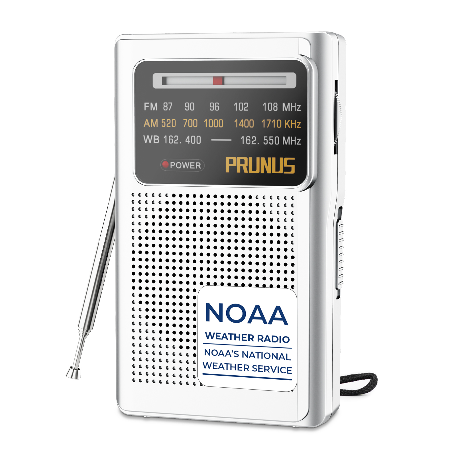 FM AM NOAA Notfall-Taschenradio, tragbares Wetterradio mit Wetterwarnung, Wecker, automatische Sucheskanäle, Mini-Handradio: Default Title