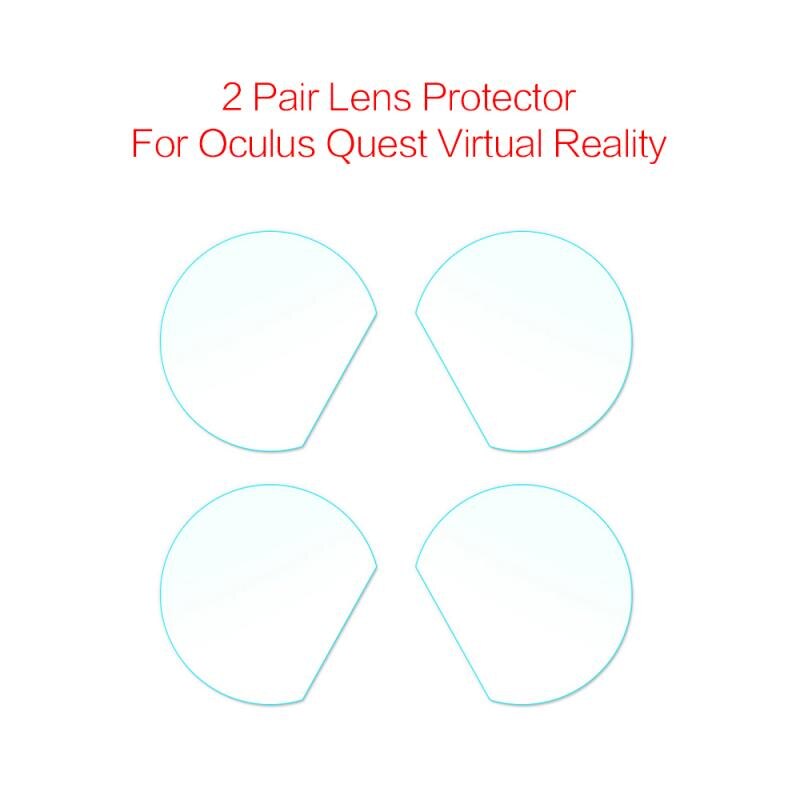 2 paires de Film souple TPU pour système de réalité virtuelle, accessoires de protection d'objectif, Film transparent HD pour Oculus Quest Oculus drift S Oculus Go