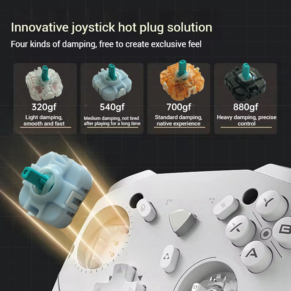 2pcs TMR Hall Swap Joystick For MACHENIKE G6pro G5pro V2 Game Controller JH20 Hall Joystick