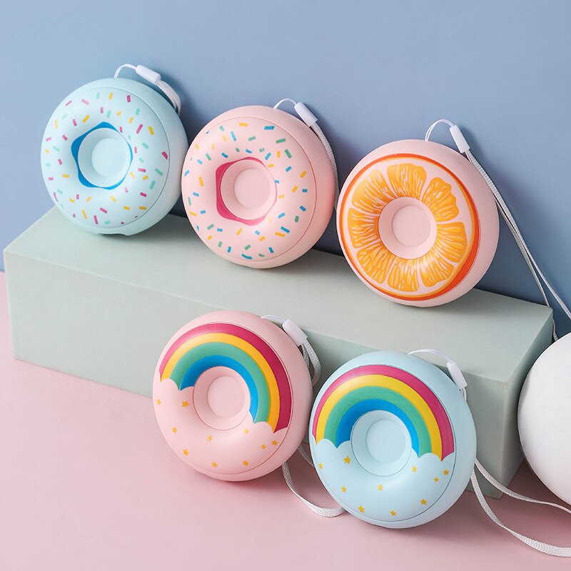 Donut Warme Hand Schat Opladen Schat Drie-Niveau Temperatuurregeling Student Draagbare Opladen Schat Heater: pink   random / Without power bank