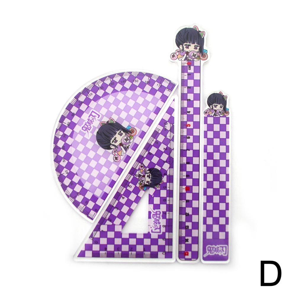 4pcs/ Set Of Art Painting Template Ruler Puzzle Stationery Children'S Ruler Stationery Cartoon Office Figure Drawing Suppli Q5W1: D