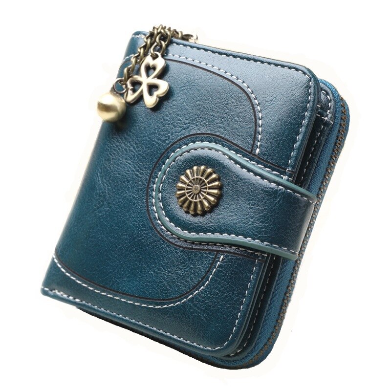 Large Capacity Women Wallets Pu Leather Female Purses Long Clutch Multifunctional Zipper Hasp Purse Phone Wallet Card Holder: Blue S