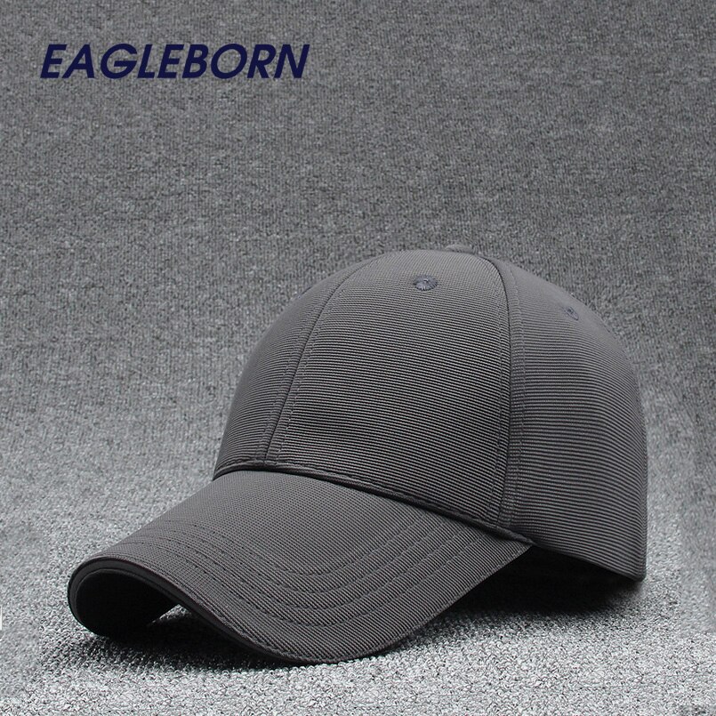 EAGLEBORN Masculino SnapbackS Casquette Gorras Blank Curved Solid Color Adjustable Baseball Cap Bone Caps: Dark Grey