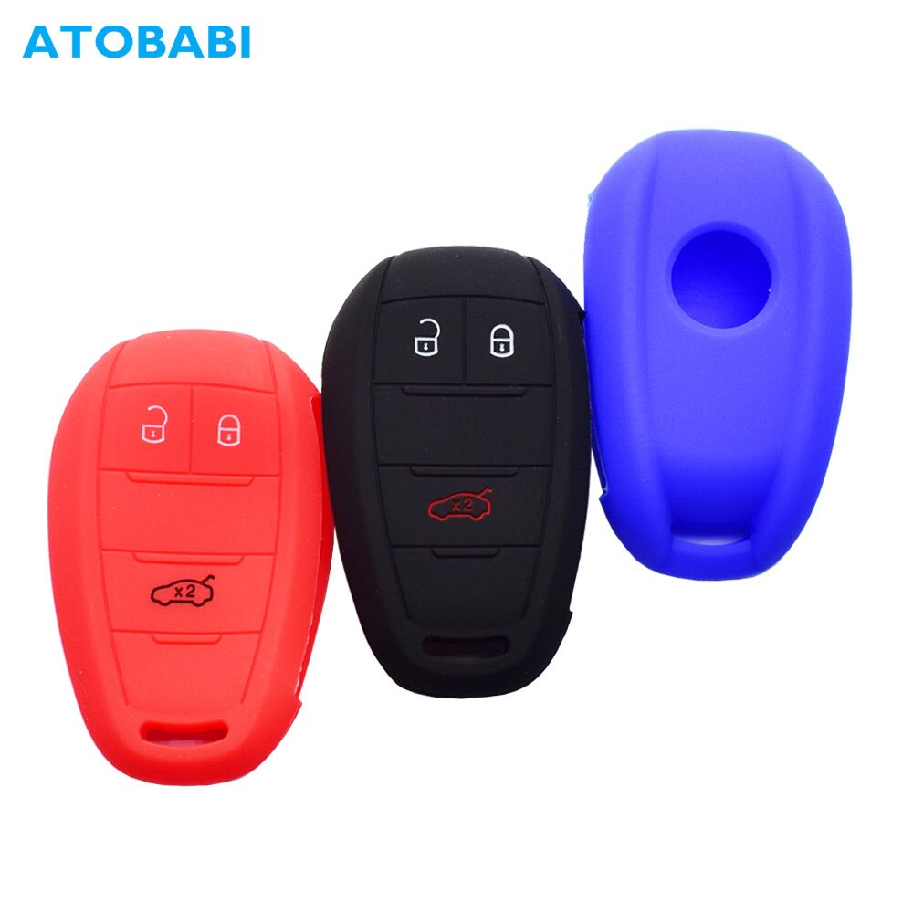 Coque de protection en Silicone pour clé de voiture Alfa Romeo Giulia Stelvio, étui souple pour télécommande intelligente à 3 boutons,