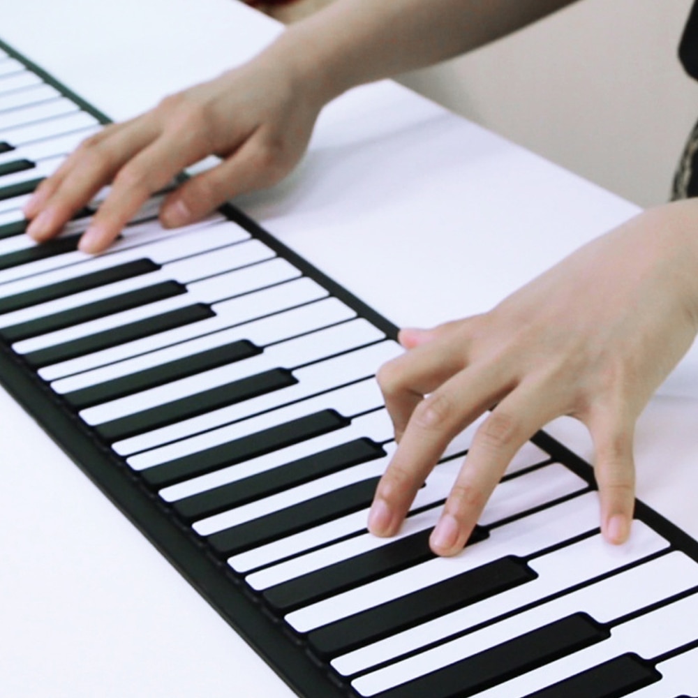 Bærbar 88 tangenter fleksibel roll up piano sammenleggbar elektronisk keyboard usb oppladbart elektronisk piano keyboard orgel