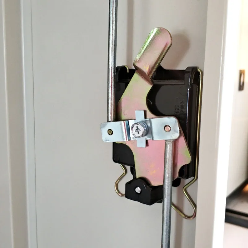 Cerradura de puerta de gabinete, hoja de hierro, archivador, biela, cerradura, herrajes para muebles DIY