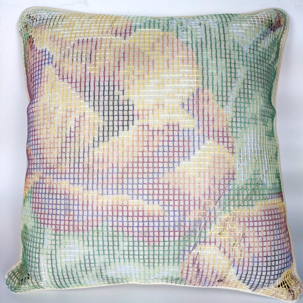 Latch Hook Kit Make Your Own Cushion Ladybug Daisy Acrylic Yarn Crochet Pillow Case Set Printed Canvas Latch Hook Cushion Cover