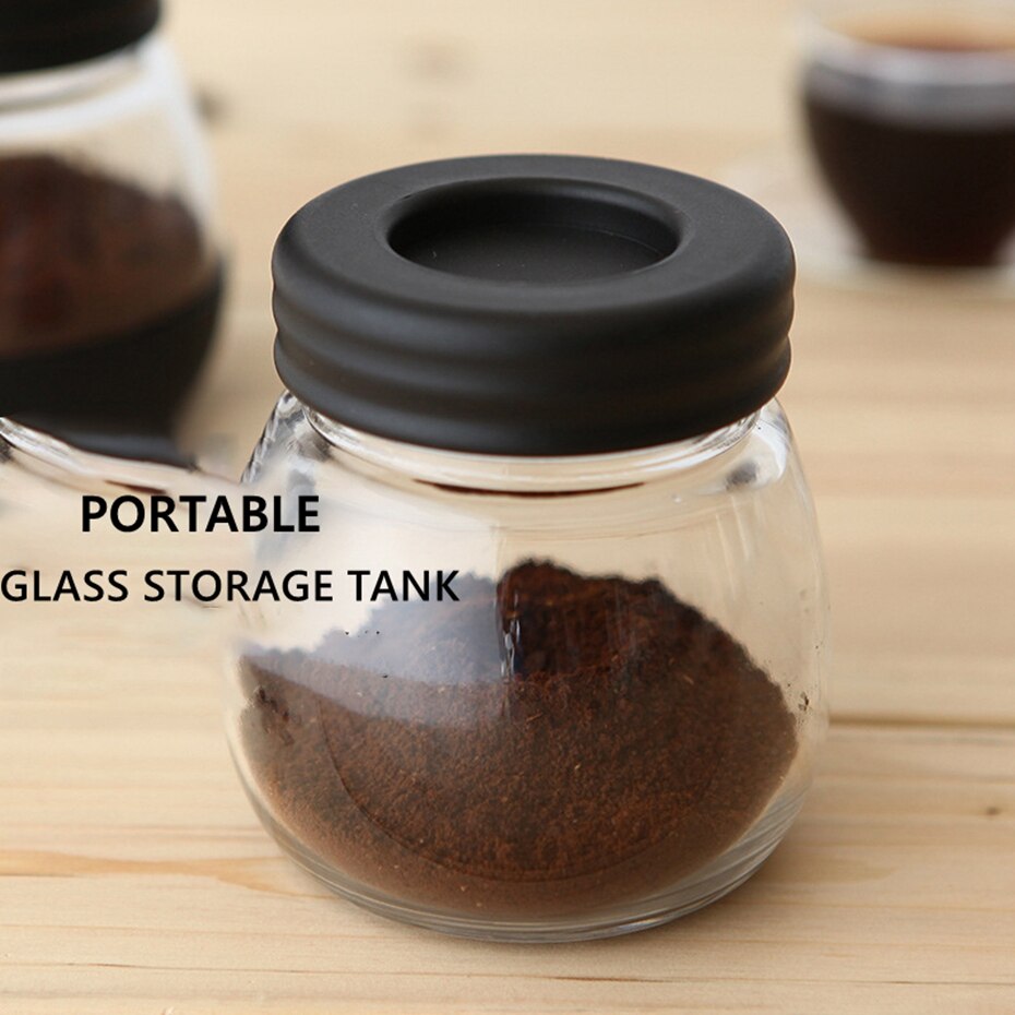 Handmade Coffee Grinder With Storage Jar Ceramic Grinding Core Coffee Bean Grinders Coffee Machine