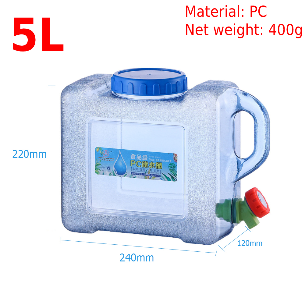 5/7.5/8/10/12/15L Capaciteit Outdoor Water Emmer Draagbare Rijden Wateater Emmer Draagbare Tank Container met Kraan Voor Camping: Beige