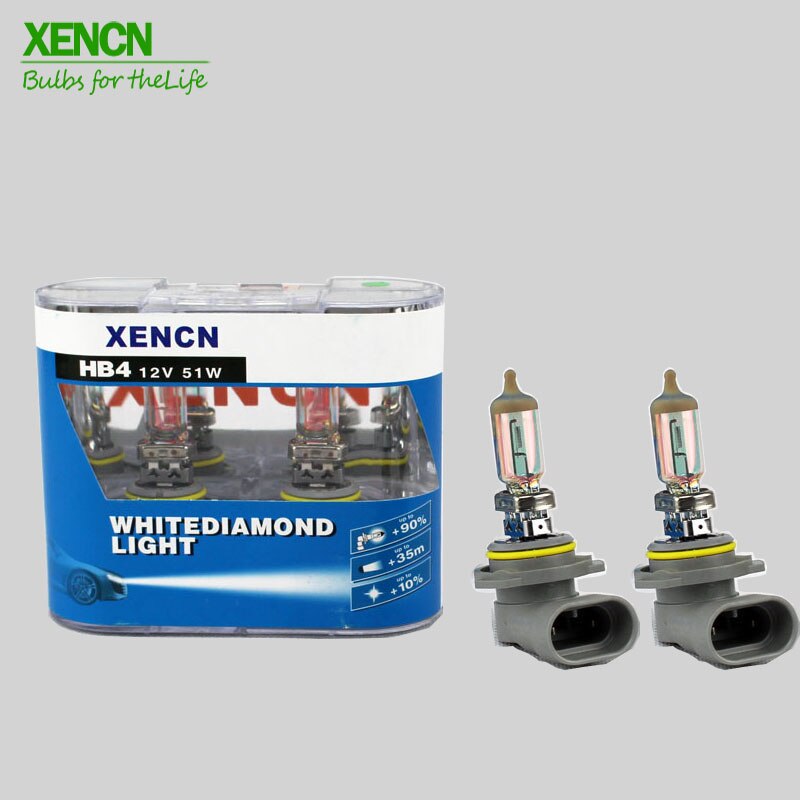 XENCN HB4 9006 12V 51W White Diamond Light Kleurrijke Auto Lampen Halogeen Fog Lamp Helderheid is verhoogd door 90%