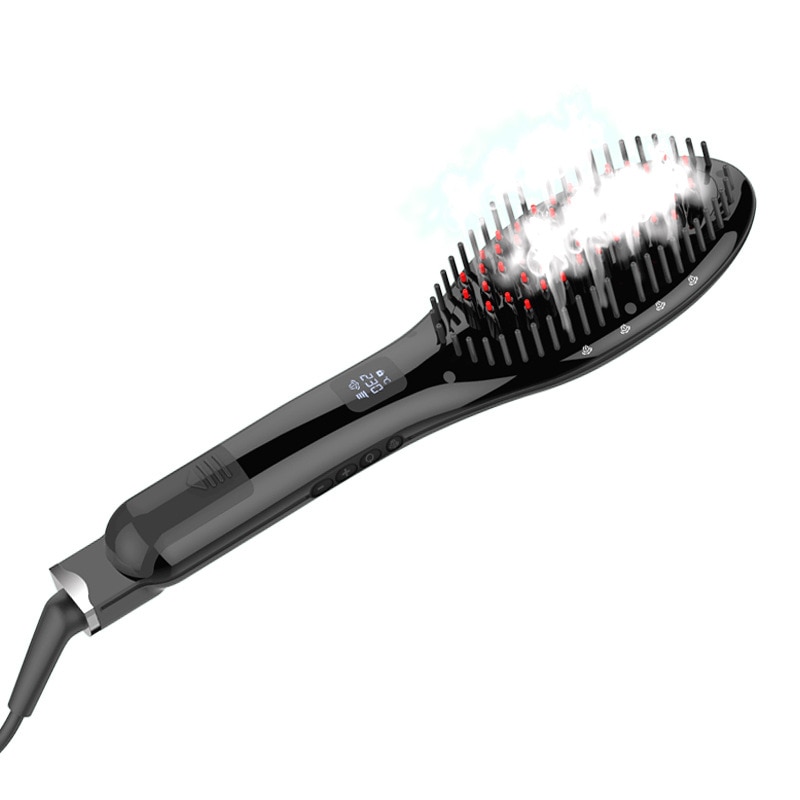 vapeur cheveux lisseur brosse électrique ionique cheveux redressage peigne en céramique chauffage 2 ans de garantie