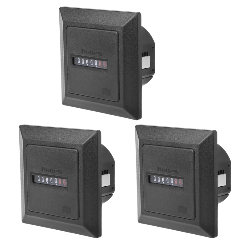 Mechanical Timer Hour Counter Hourmeter AC220-240V Measuring Range 0-99999.99 50/60Hz Hour Meter for Industrial Use