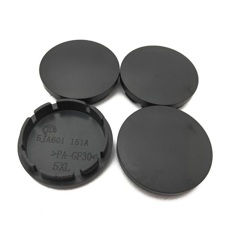 4 st/set 56mm bilhjulets centrumkåpor universal abs fordonsdäck däckfälgskydd dekorationer: Svart