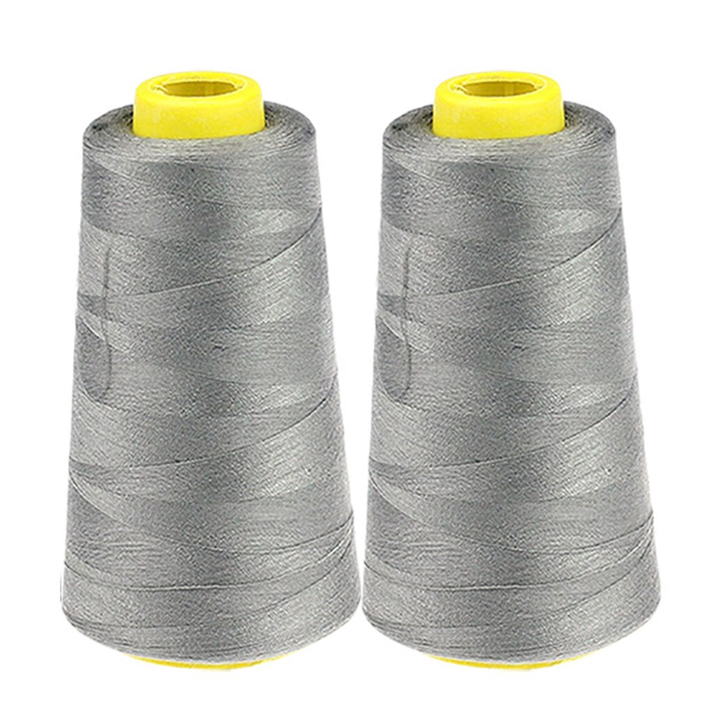 2PC 2300 Yards Household Sewing Thread Polyester Thread Set Strong And Durable Color Sewing Threads For Hand Machines#25: Gray 